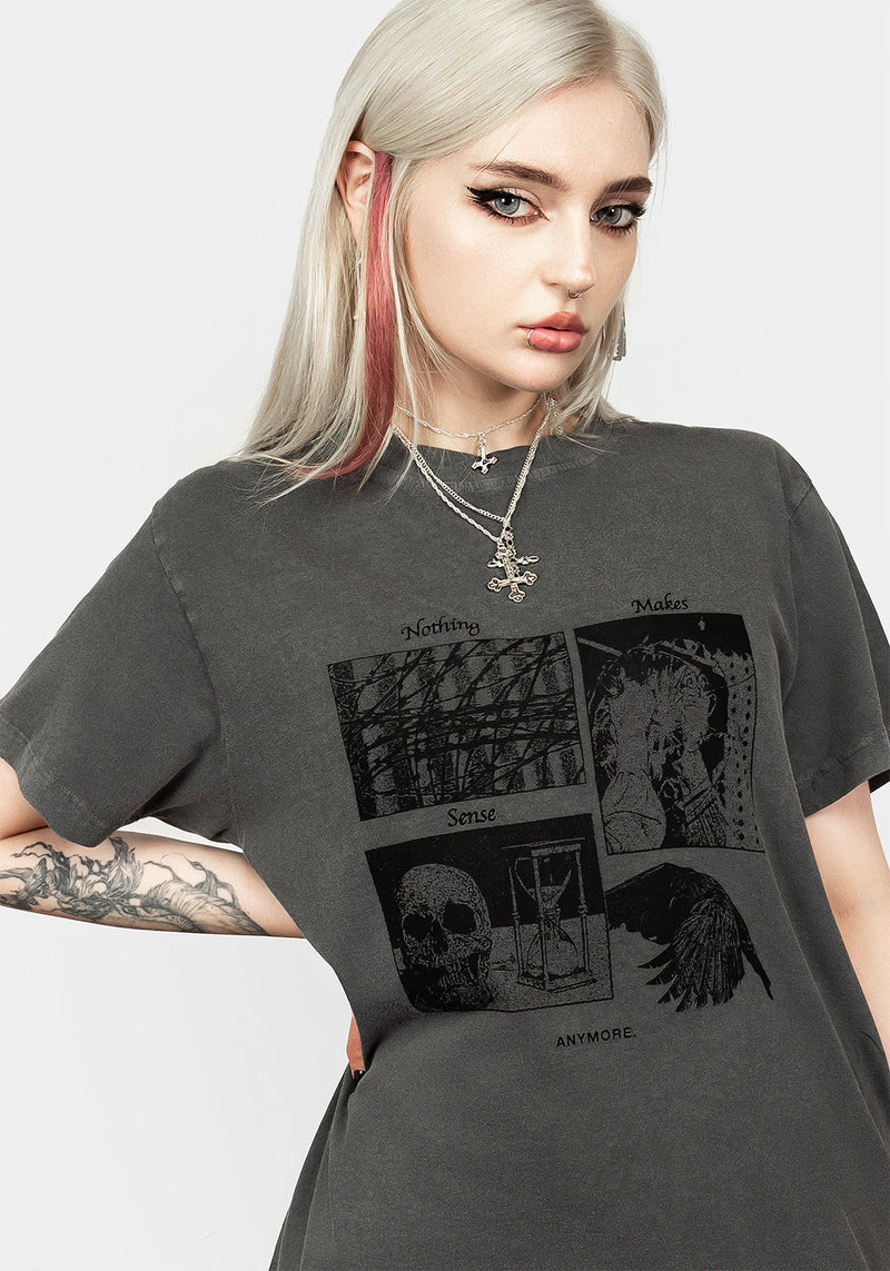 Sense Vintage Grau Washed T-Shirt