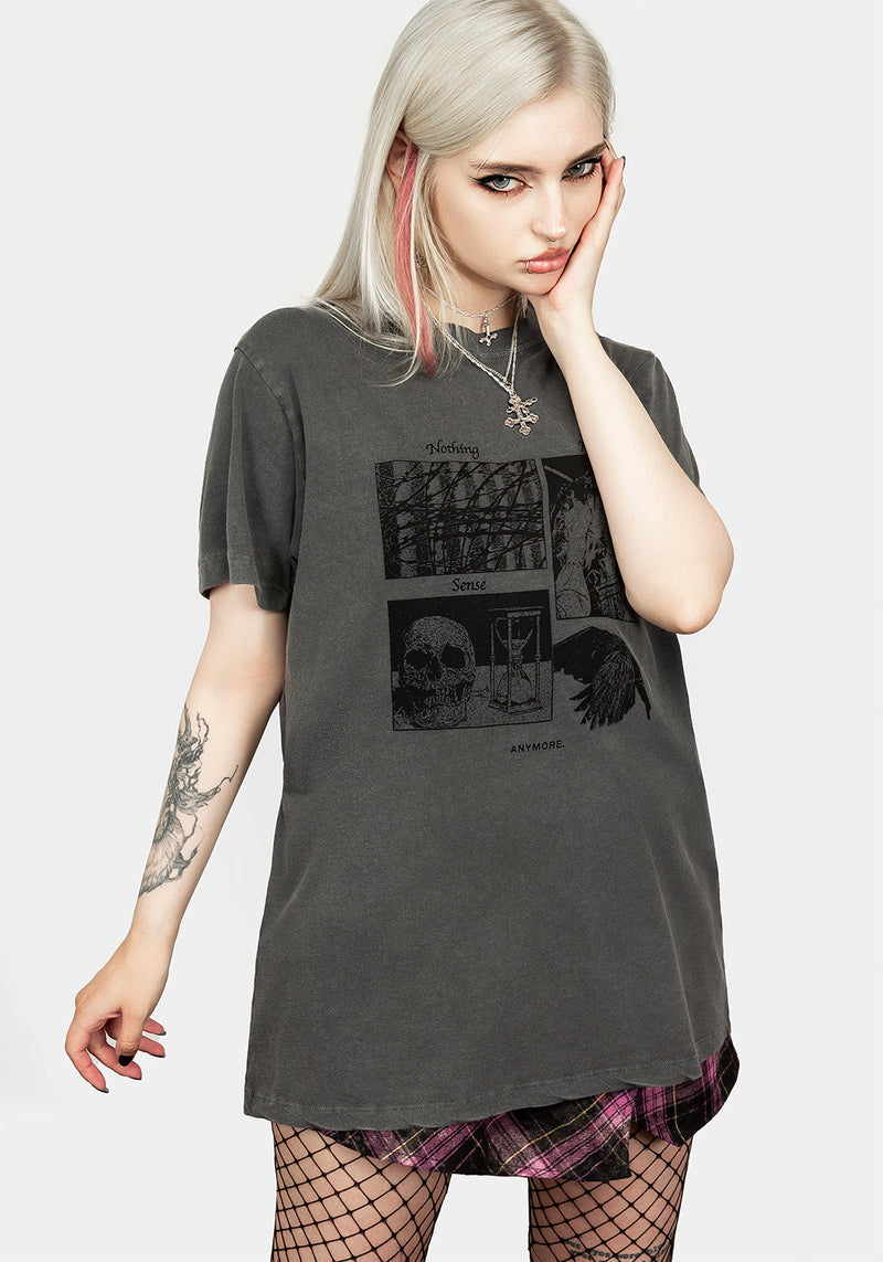 Sense Vintage Grau Washed T-Shirt