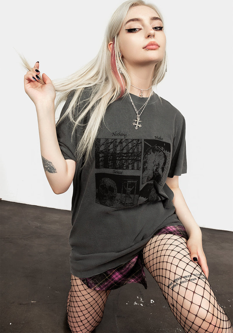 Sense Vintage Grau Washed T-Shirt