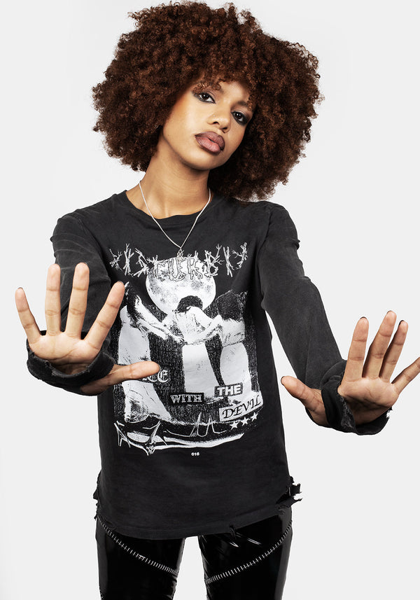 Dance Mit Die Devil Lang Ärmel T-Shirt