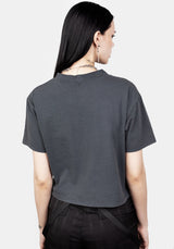 Howling Washed Grau Kastenförmig Kurz T-Shirt