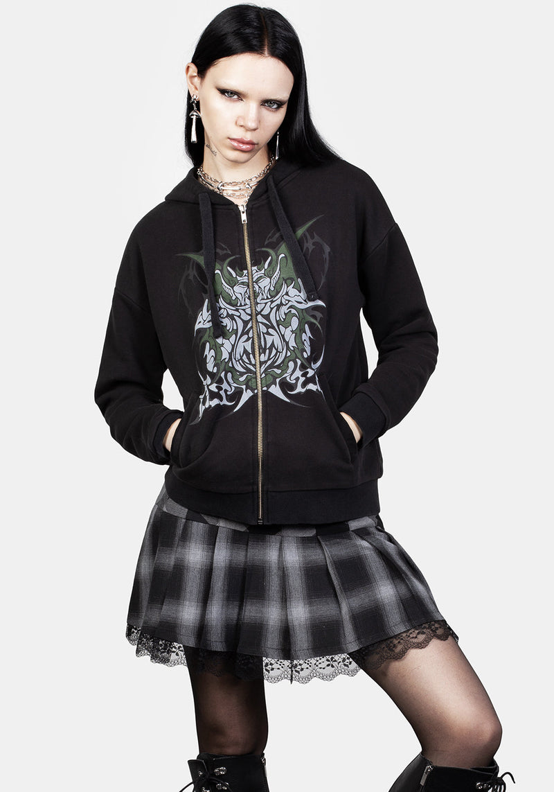 Daemon Reißverschluss Hoch Kapuzensweatshirt