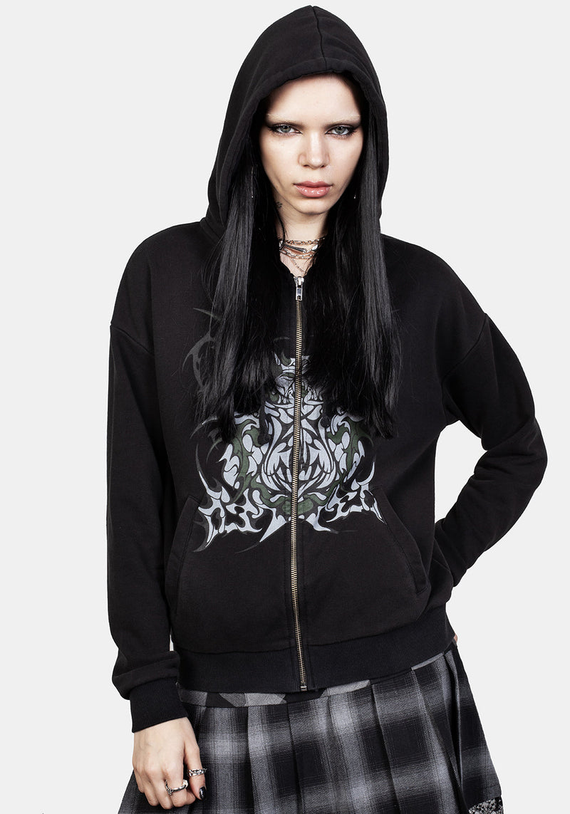 Daemon Reißverschluss Hoch Kapuzensweatshirt