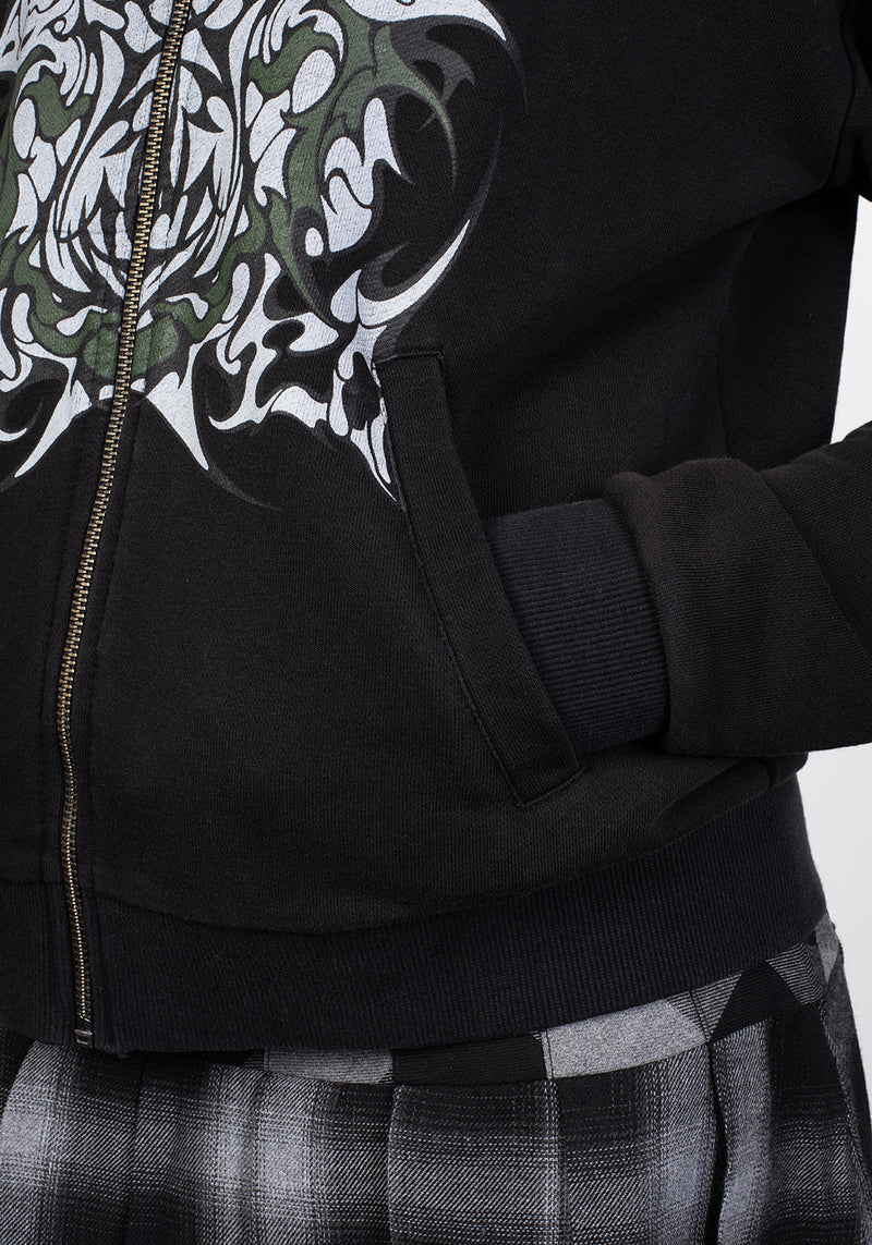 Daemon Reißverschluss Hoch Kapuzensweatshirt