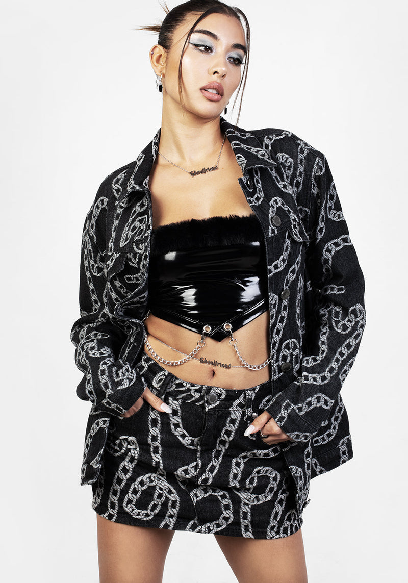 Grounded Oversize Denim Jacke