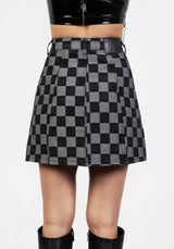 Kerb A-Line Denim Mini Rock