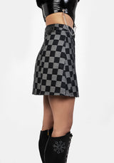 Kerb A-Line Denim Mini Rock