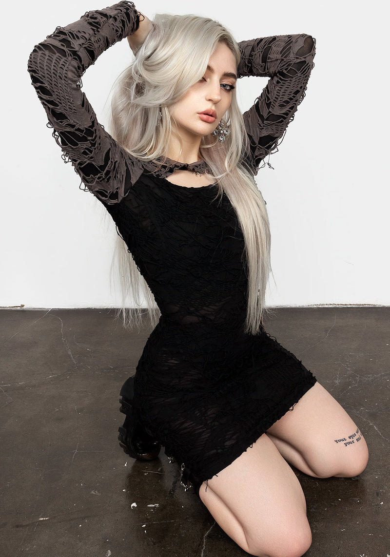 Ozzy Abgenutzt Jersey Mini Kleid