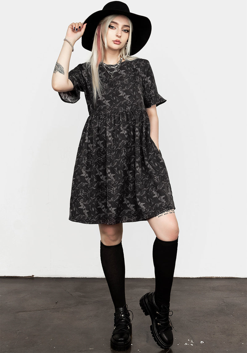 Petrichor Rüsche Kleid