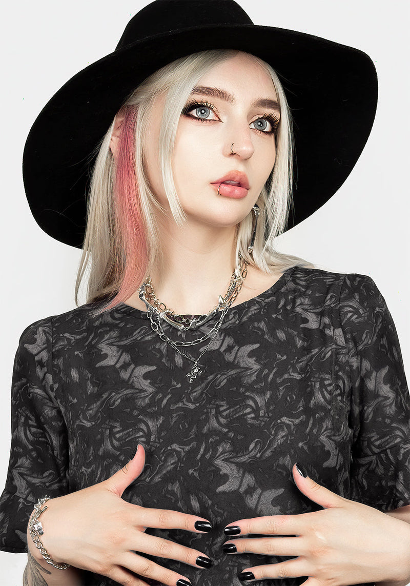 Petrichor Rüsche Kleid