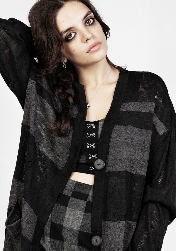 Stonem Gepaneelt Oversize Cardigan