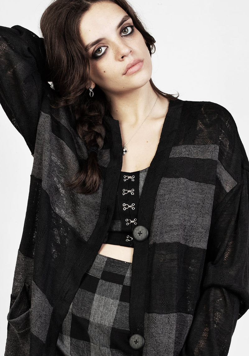 Stonem Gepaneelt Oversize Cardigan