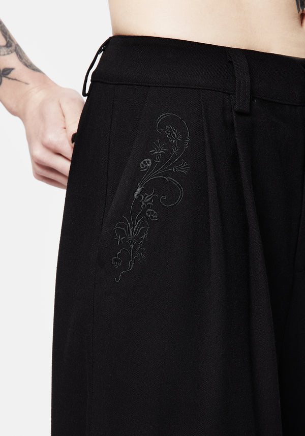 Poe Plissiert Weit Bein Hose