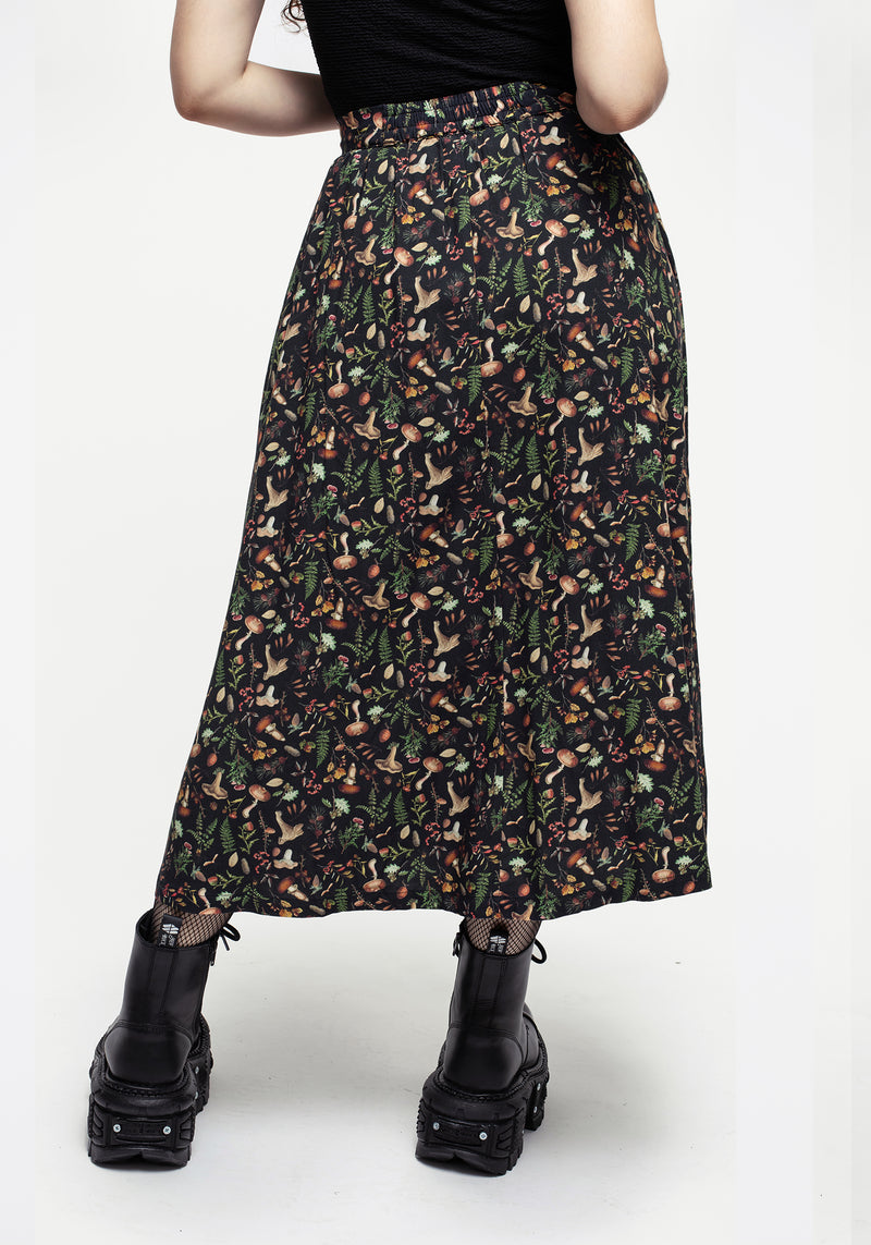 Vasilisa Knopf Hoch Midi Rock