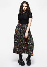 Vasilisa Knopf Hoch Midi Rock