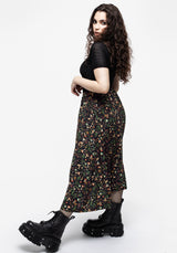 Vasilisa Knopf Hoch Midi Rock