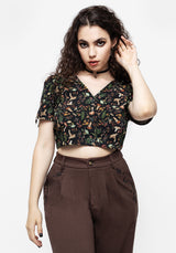 Vasilisa Knopf Hoch Kurz Top