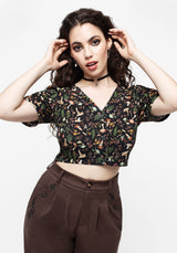 Vasilisa Knopf Hoch Kurz Top