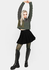 Charisma Plissiert Denim Mini Rock