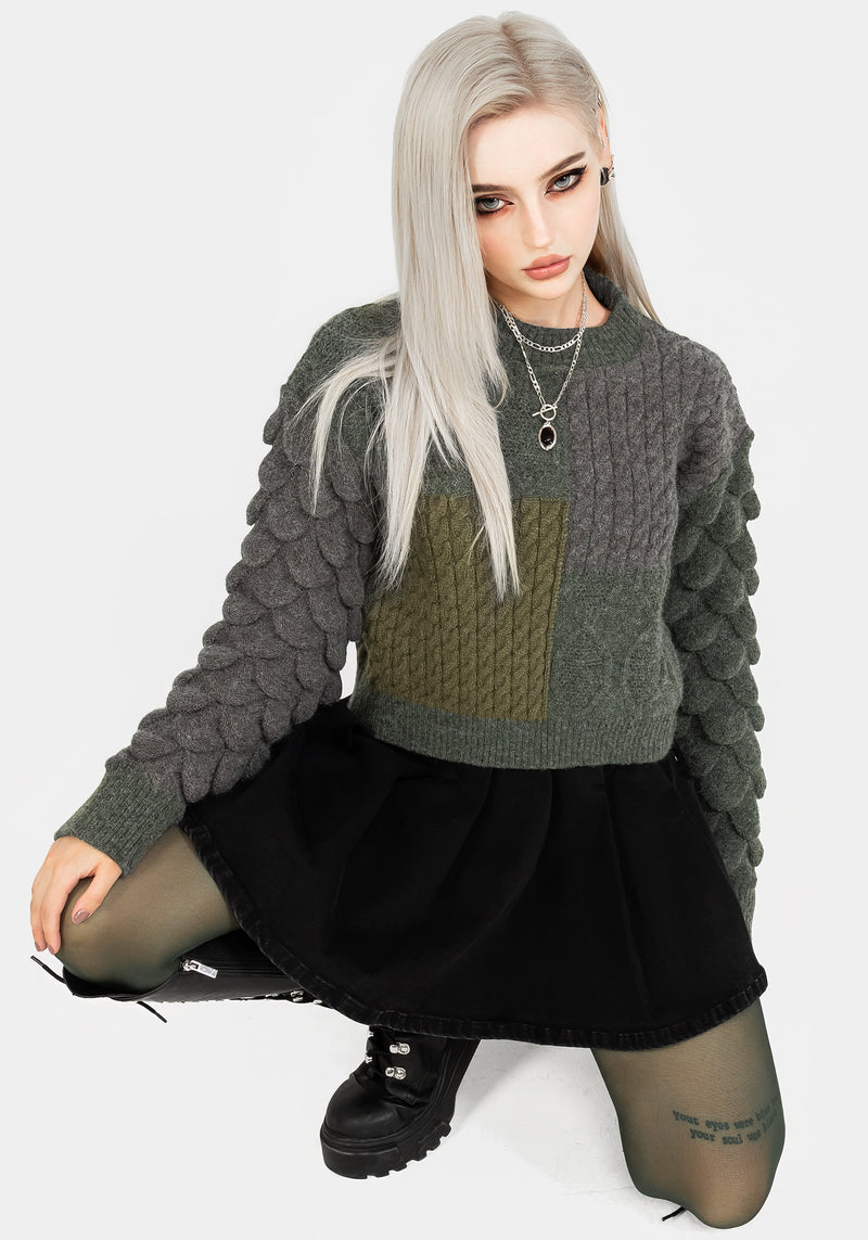 Charisma Plissiert Denim Mini Rock