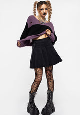 Charisma Plissiert Denim Mini Rock