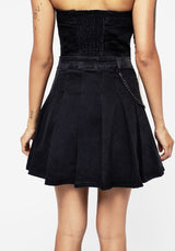 Charisma Plissiert Denim Mini Rock