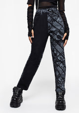 Cartomancy Bedruckt Mom Jeans