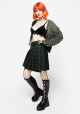 Nightingale Asymmetrisch Plissiert Mini Rock