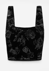 Zodiac Folie Druck Velours Tote Tasche