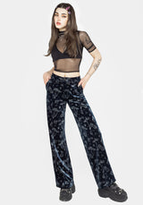 Faefire Folie Druck Velours Weit Bein Hosen