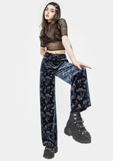 Faefire Folie Druck Velours Weit Bein Hosen