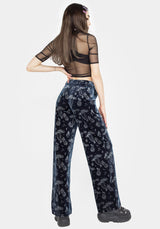 Faefire Folie Druck Velours Weit Bein Hosen