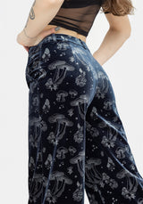 Faefire Folie Druck Velours Weit Bein Hosen