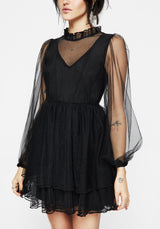 Headhunter Rüsche Hals Mini Kleid