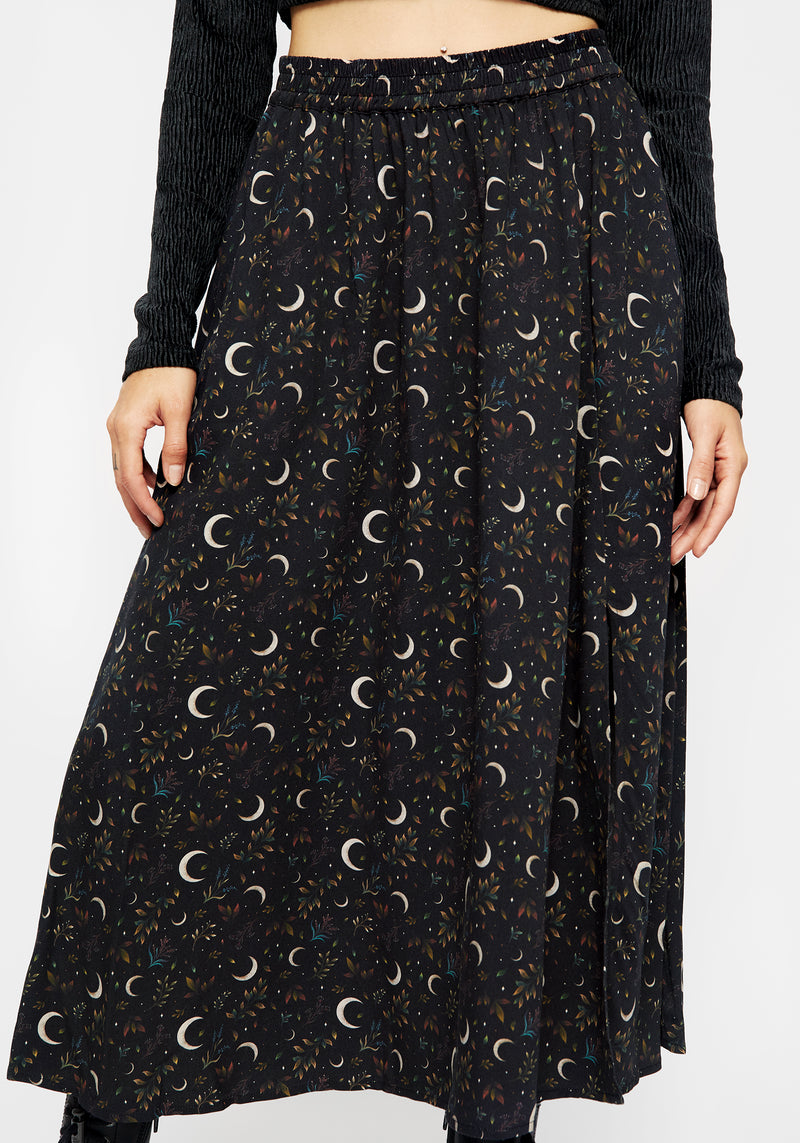 Sickle Mond Side Geteilt Midi Rock
