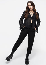 Evelyn Transparent Rüsche Bluse