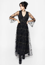 Chrysanthi Applikation Maxi Kleid
