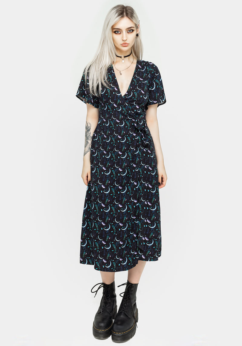 Diana Mond Motte Midi Kleid