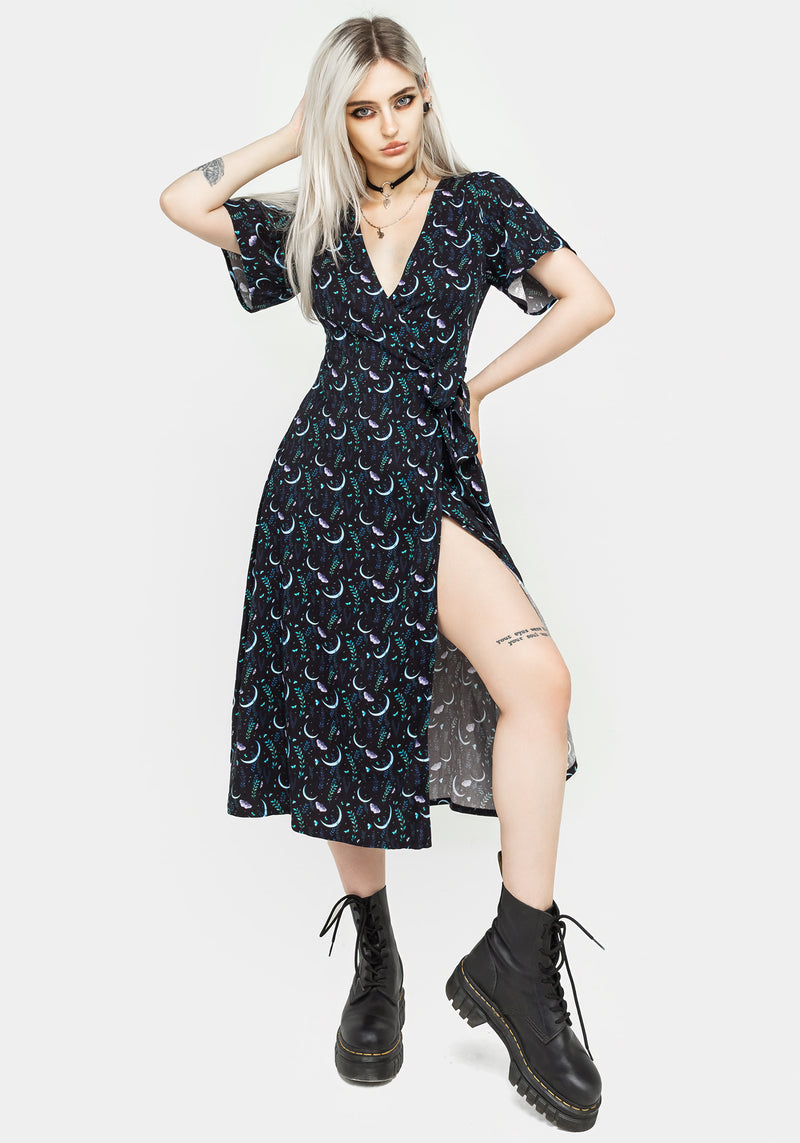 Diana Mond Motte Midi Kleid