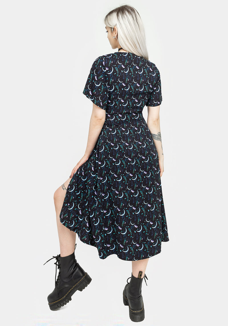 Diana Mond Motte Midi Kleid