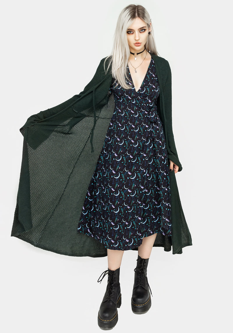 Diana Mond Motte Midi Kleid