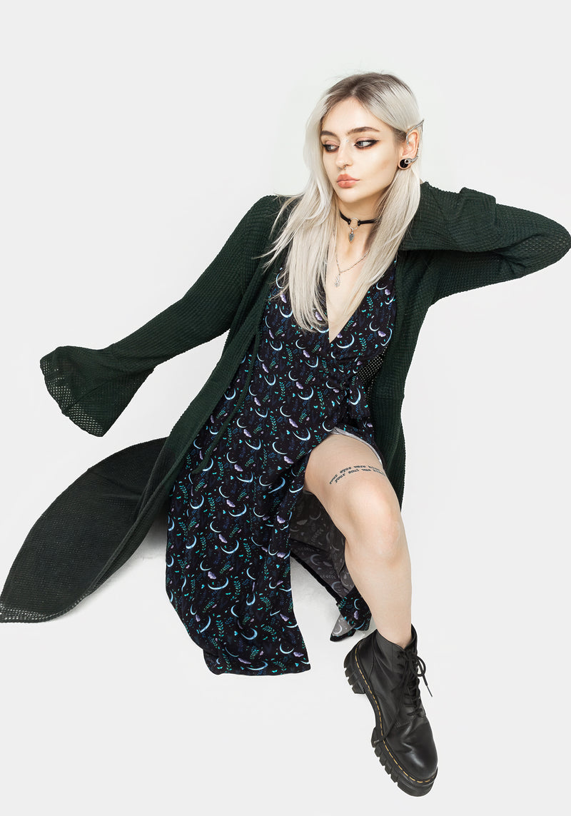 Diana Mond Motte Midi Kleid