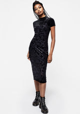 Ava Ausgebrannt Mesh Midi Kleid