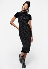 Ava Ausgebrannt Mesh Midi Kleid