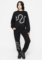 Ophis Schlange Skeleton Druck Pullover