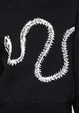 Ophis Schlange Skeleton Druck Pullover