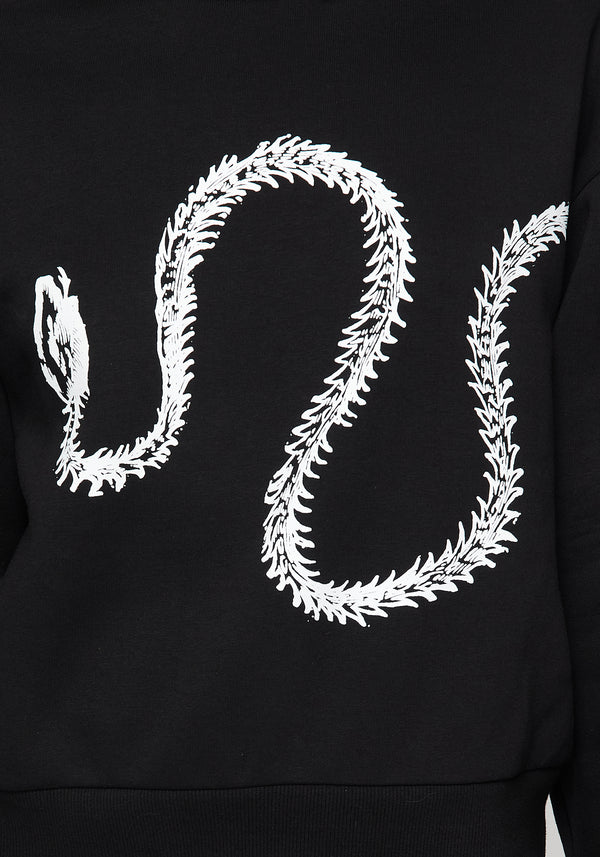 Ophis Schlange Skeleton Druck Pullover