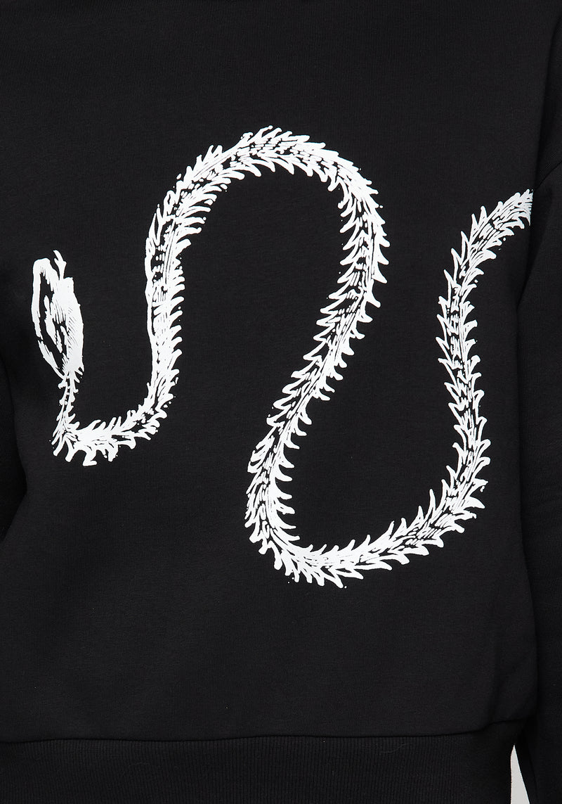 Ophis Schlange Skeleton Druck Pullover