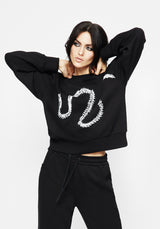 Ophis Schlange Skeleton Druck Pullover