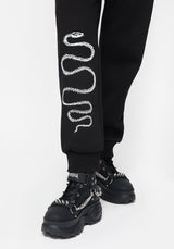 Ophis Schlange Skeleton Druck Jogginghose